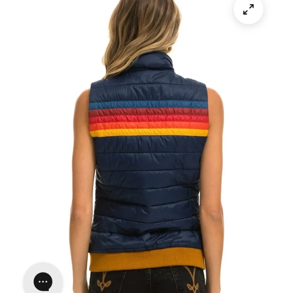 NWT Aviator Nation Women’s 5 Stripe Vest- Womens M - Picture 2 of 11
